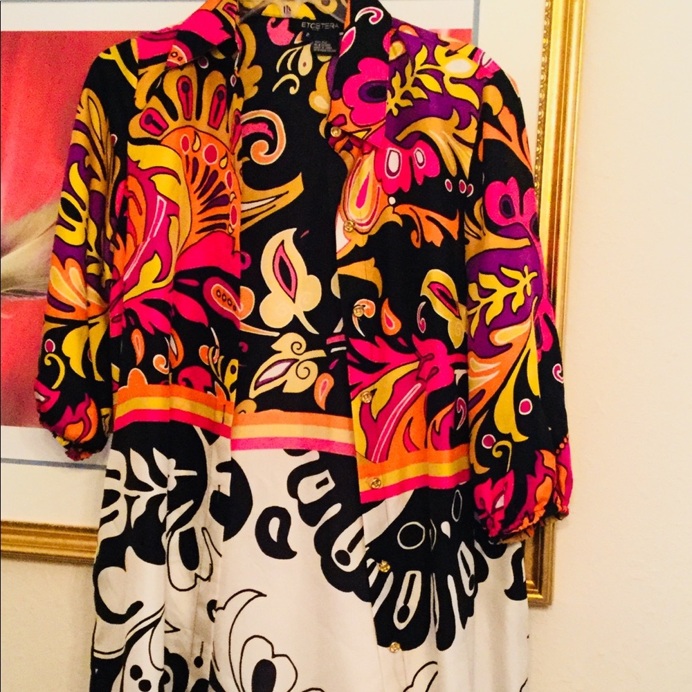 100% silk Etcetera blouse. Use your imagination. - Picture 5 of 5